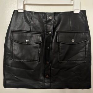 Black Leather Skirt